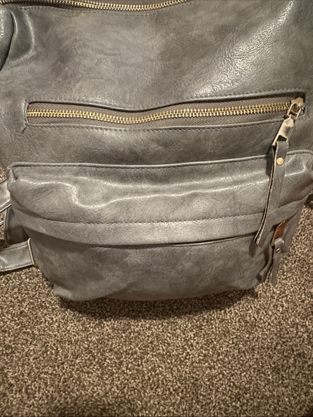 Gray Everyday Backpack - Minimalist Travel Bag. Can fit a computer & much more.